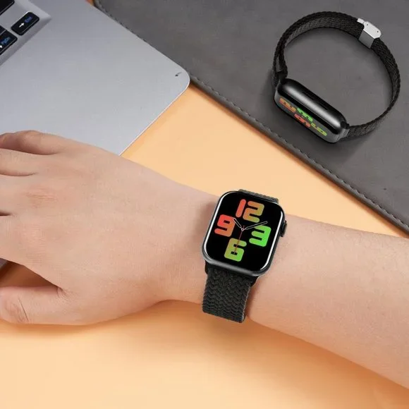 NEW Adjustable Black Unity Braided Solo Loop For Apple Watch - Picture 3 of 4